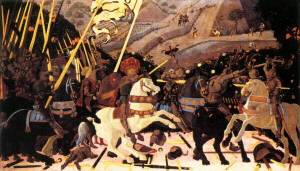Paolo Uccello, scene from The Battle of San Romano Paolo Uccello, scene from The Battle of San Romano