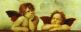 Little Angels (det. of Sistine Madonna) by Raphael, Italian Renaissance artist