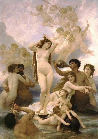 <i>Birth of Venus</i>,<BR>Bouguereau