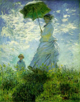 <i>Woman with a Parasol</i>,<BR>Monet